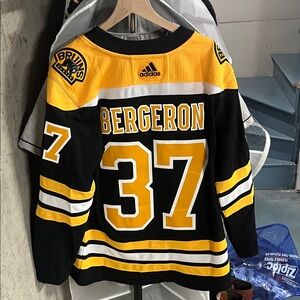 adidas Boston Bruins Black & Yellow Patrice Bergeron #37 Jersey